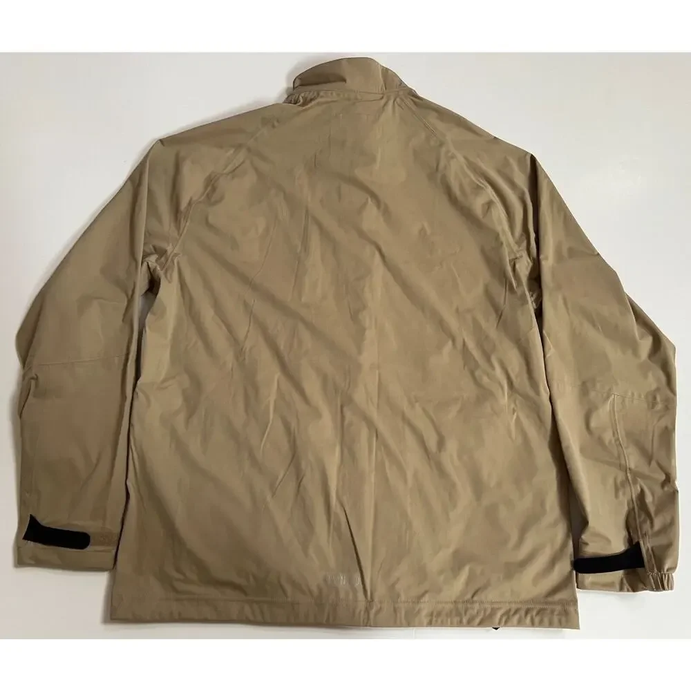 Adidas Rain Ready Full Zip Golf Jacket Hemp Beige Tan HI3461 Men's Size L